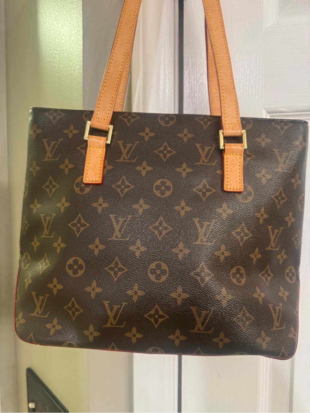 Louis Vuitton Monogram Cabas Piano Canvas Tote with Tan Straps - Picture 13 of 13